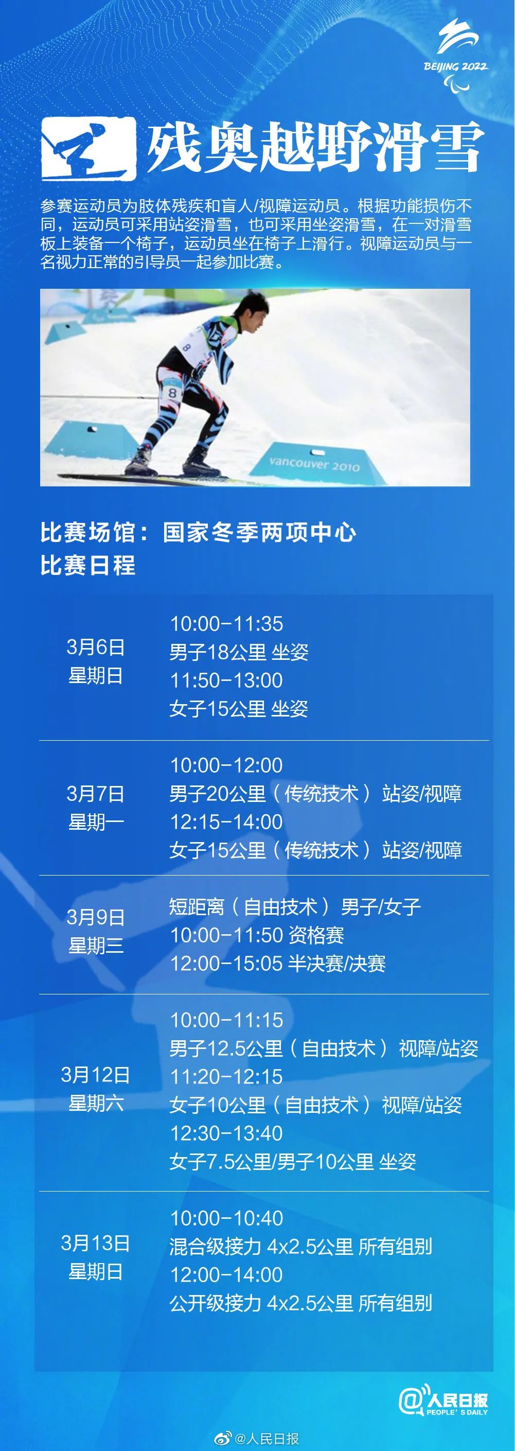 新晋“顶流”上岗！北京冬残奥会赛程表来了