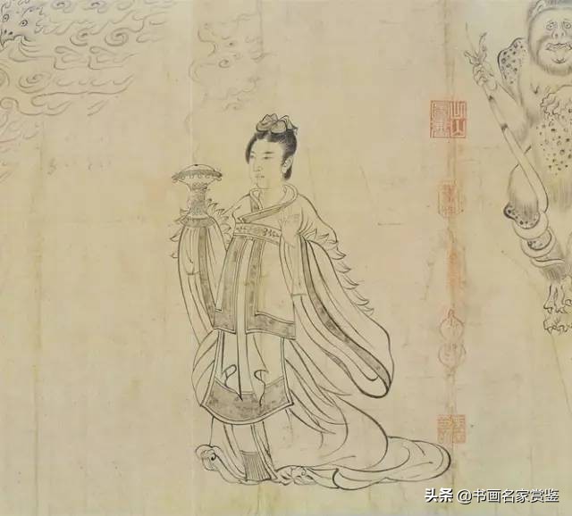 画史尊称画圣——唐代著名画家 吴道子《送子天王图》