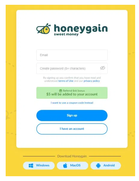 国外网赚项目Honeygain，手机电脑挂机轻松赚美金