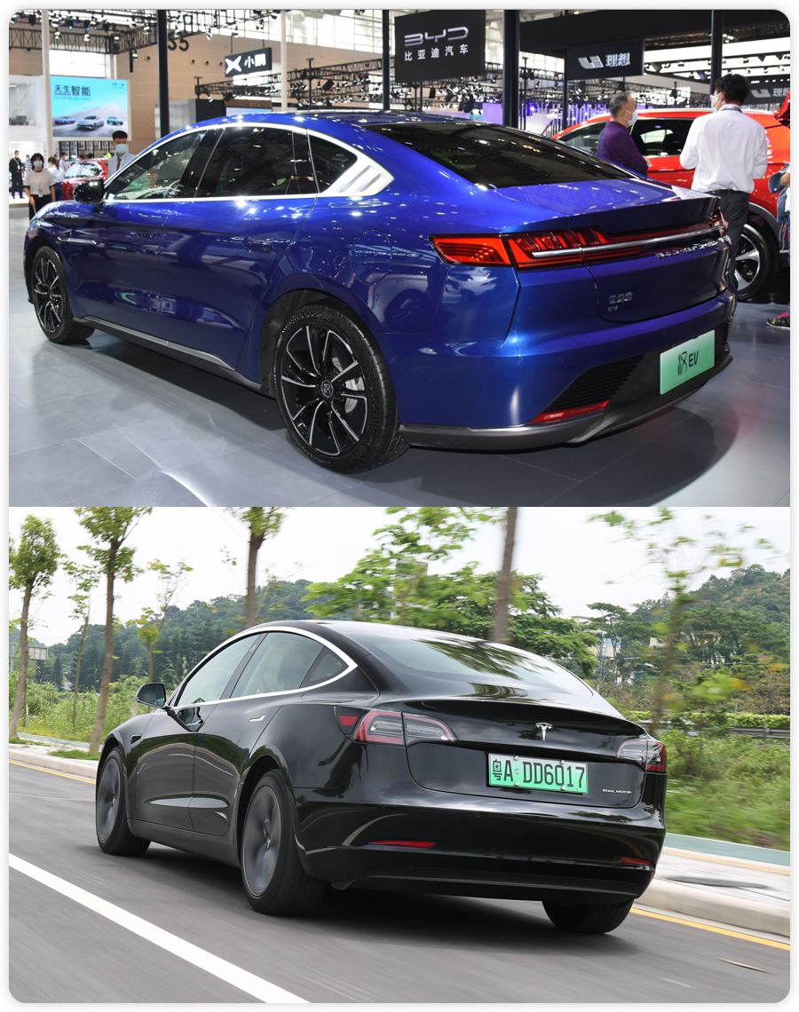 30万级纯电轿车，选品质还是品牌？比亚迪汉EV对比特斯拉Model 3