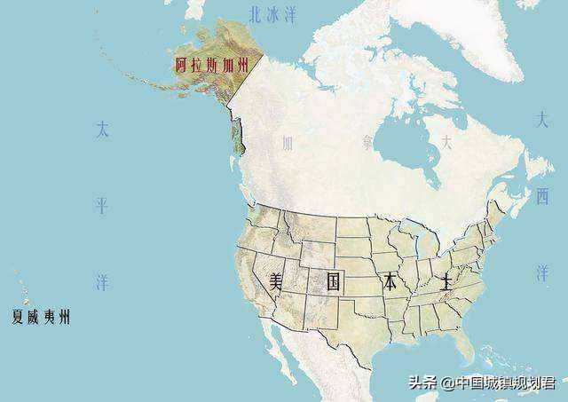 有别于中国省份且特别有趣的美国省级行政区划的州及直线的州界