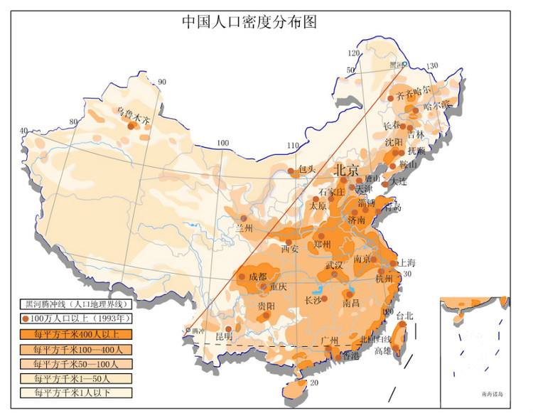 从人口密度分布图来看我国到底哪些城市最宜居？