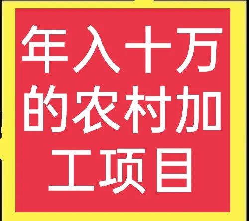 十个农村高利润加工项目，总有一个适合你，想赚的快来学