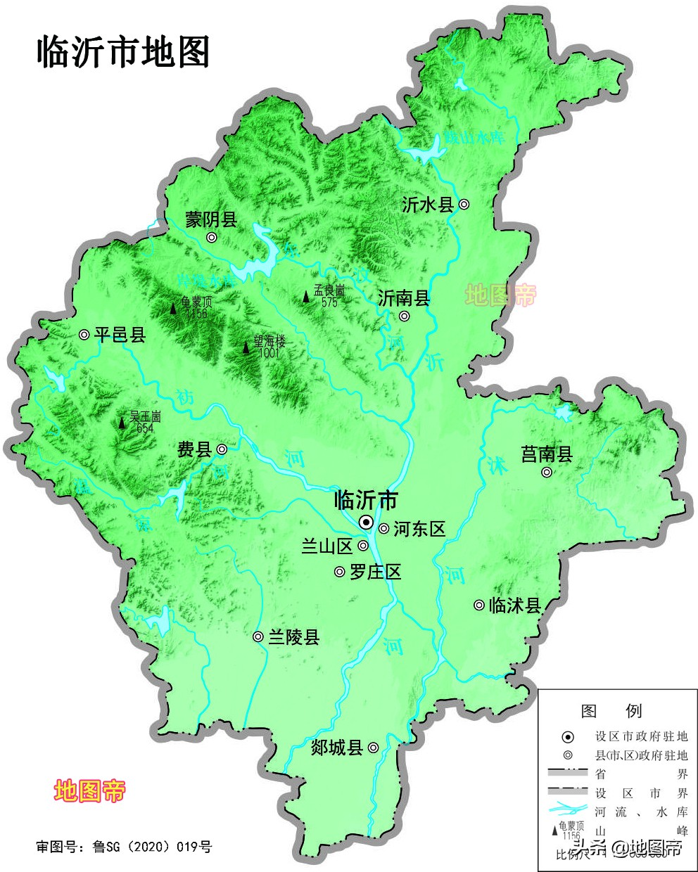 17张地形图，快速了解山东省各市