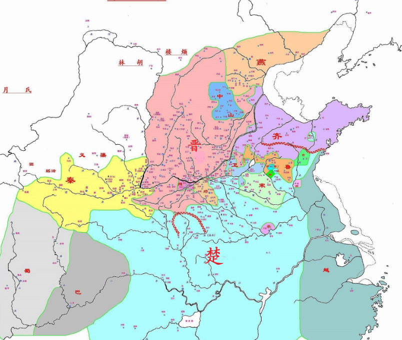 战国七雄：秦楚齐燕赵魏韩，分别在哪些省份，有你家乡吗？