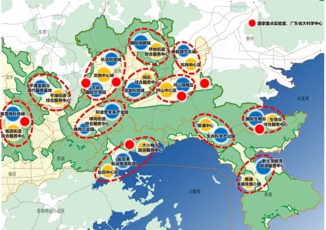 「精简版」2022深圳市各区规划图