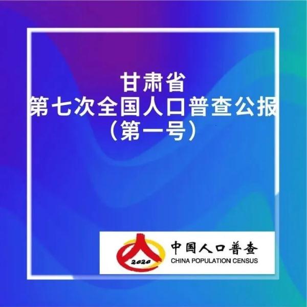 速看！甘肃省第七次全国人口普查公报发布