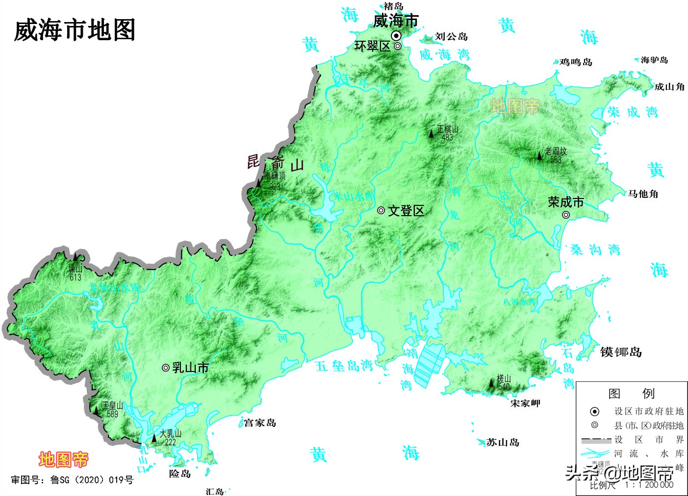 17张地形图，快速了解山东省各市