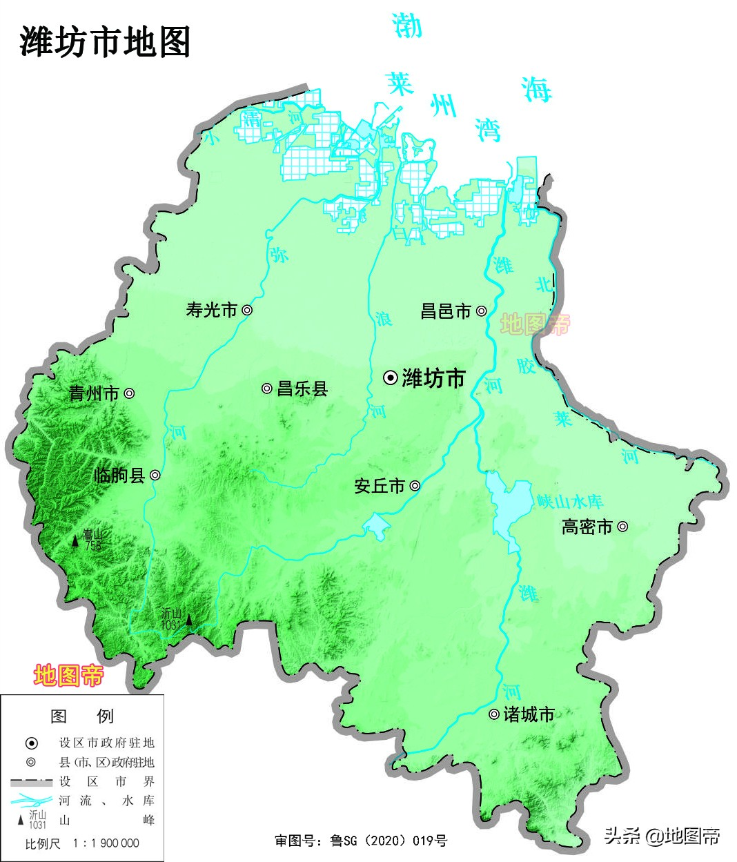 17张地形图，快速了解山东省各市