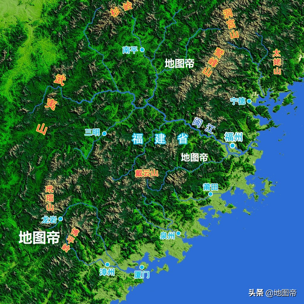 福建是兵家不争之地？看地形图就知道