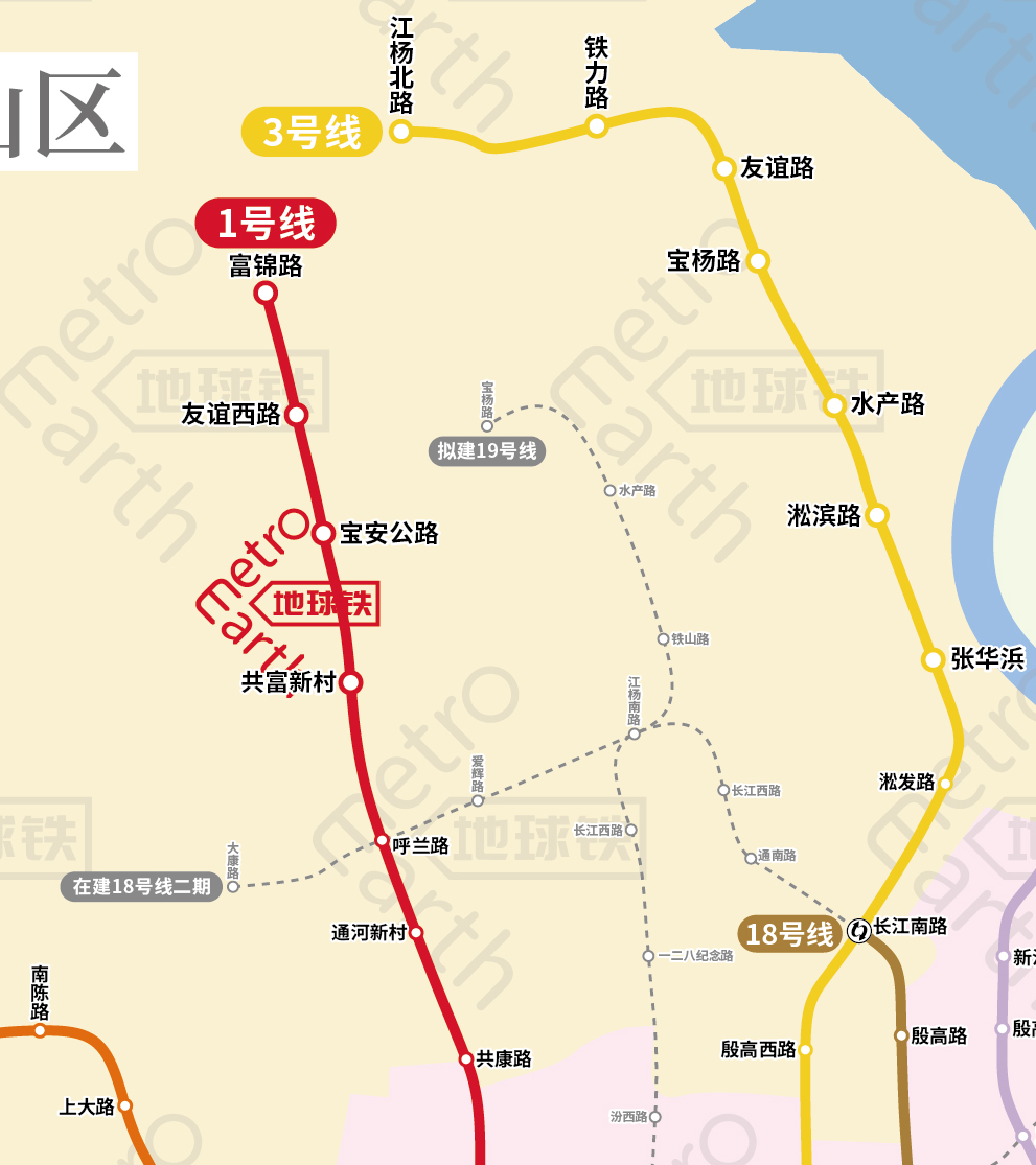 上海轨道交通运营(在建)线路图，上海地铁全图高清